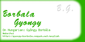 borbala gyongy business card