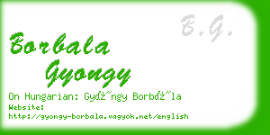 borbala gyongy business card
